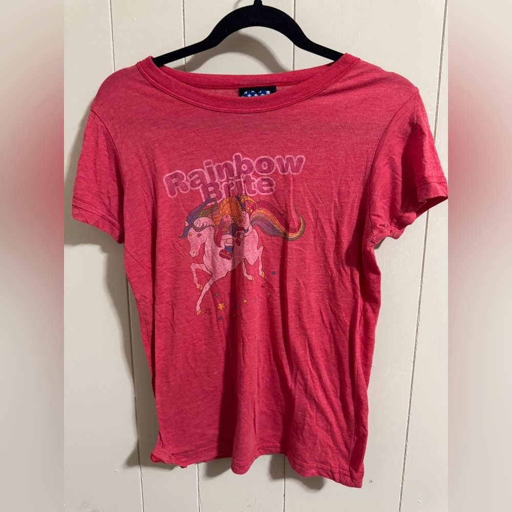 Rainbow Brite red heather Graphic T-Shirt Junk Food brand XL baby tee